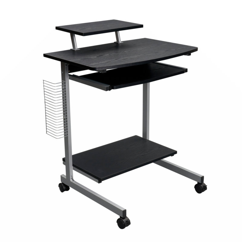 Hurrem Rectangle Computer Desk with Hutch, Espresso