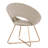 Focht 20" Wide Velvet Barrel Armchair with Open Back and Gold Metal Legs-469423681