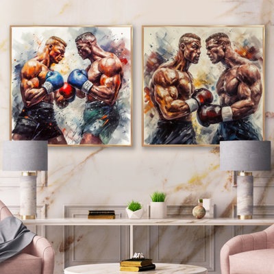 Legendary Fight - Men Square Collage Set Of 2