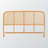 Cindy Queen Coastal Rattan Standalone Headboard with Rounded Corner, Natural 41.52" H X 65.19" W X 1.01" D