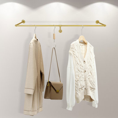 Hanzhe 71'' Metal Industrial Pipe Clothing Rack
