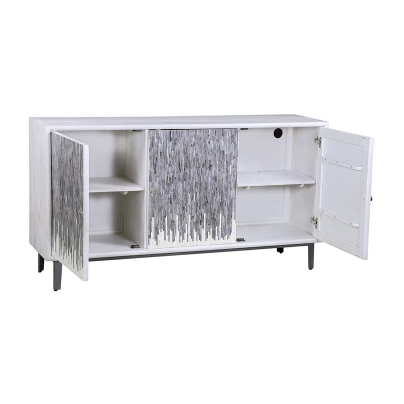 Wood Three Door Credenza
