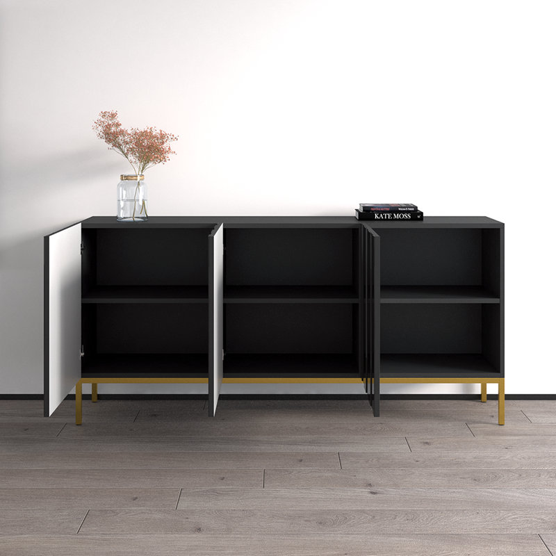 Buffet de 63 po de largeur Wisbech, Noir