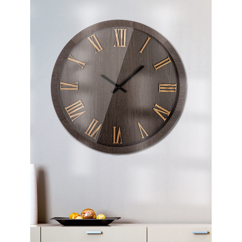 Aishia Manufactured Wood Wall Clock