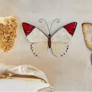 Red Tipped Butterfly Wall Decor