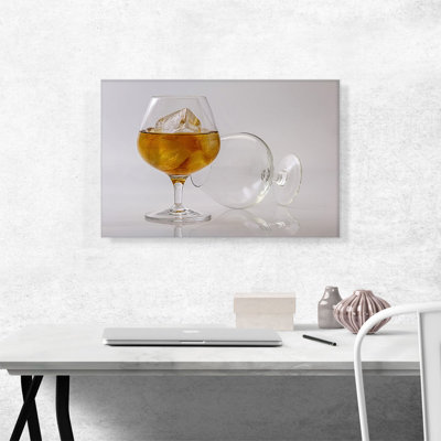Brandy Glasses Home Decor  Wrapped Canvas Photograph Print