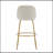 Indoor Metal Upholstered Barstool, Gold Finished Frame And Beige Upholstery, Set Of 2-1275240403