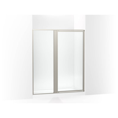 Porte de douche pivotante H 69 po avec verre épais 1/8 po Attend
