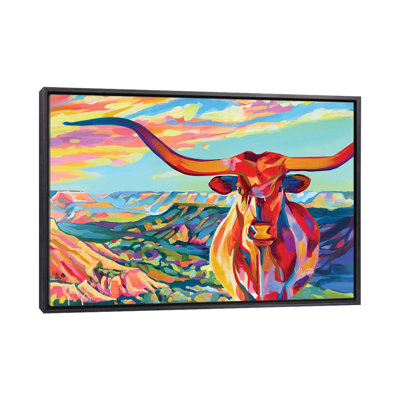 Palo Duro Texas Longhorn - Framed Wall Art Print