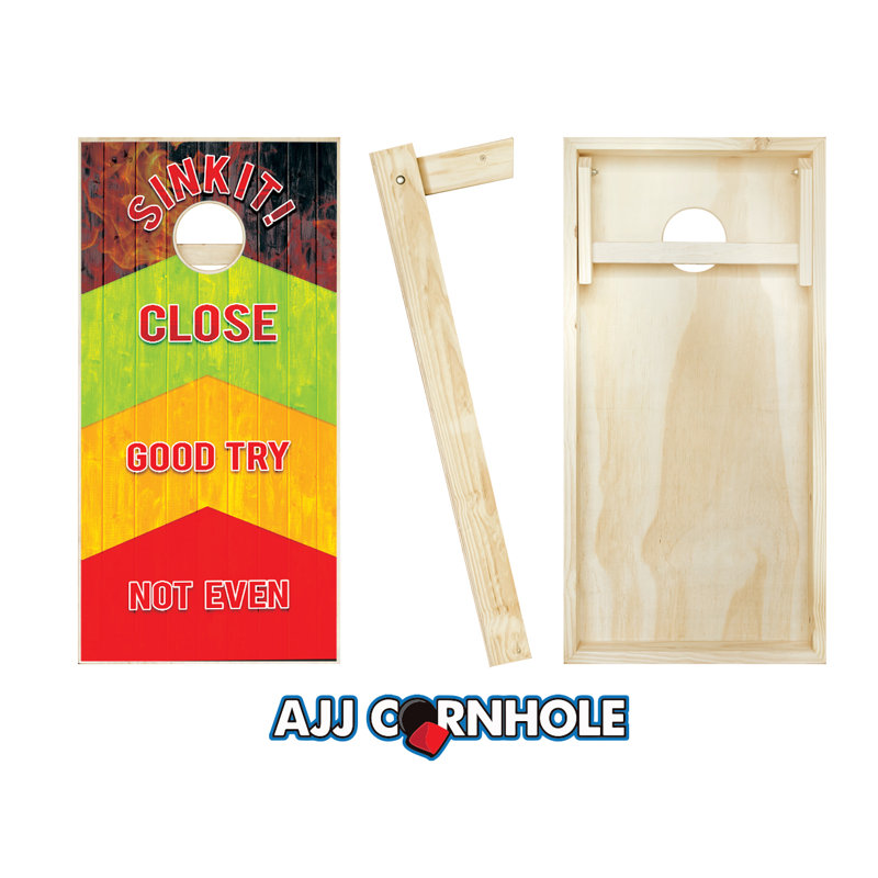 Ensemble de cornhole Sink It 2 'x 4' avec sacs, Noir / Gris