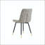 Chaise de salle à manger en tissu Grey Tech avec pieds dorés - ensemble de 4-129041918-129041919-129041921