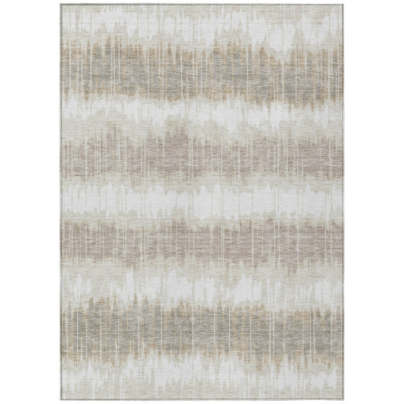 Tapis intérieur lavable rayé 9 pi x 12 pi