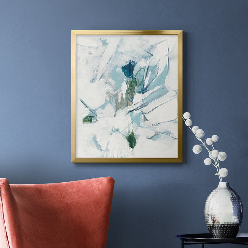 Toile encadrée de qualité supérieure Ice Cavern IV - prête à être accrochée, H 24 po x l 20 po, Or