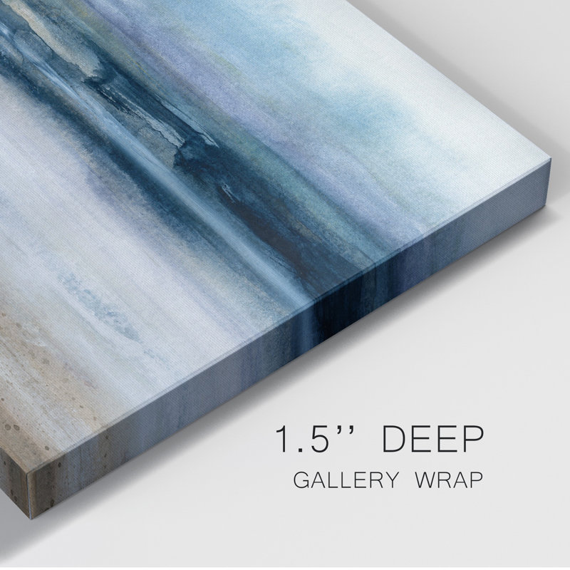 Vent et eau - peinture sur toile tendue, H 60 po x l 40 po x P 1 po