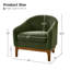 Fauteuil demi-tonneau moderne avec pieds en bois massif Berklie-1678898579