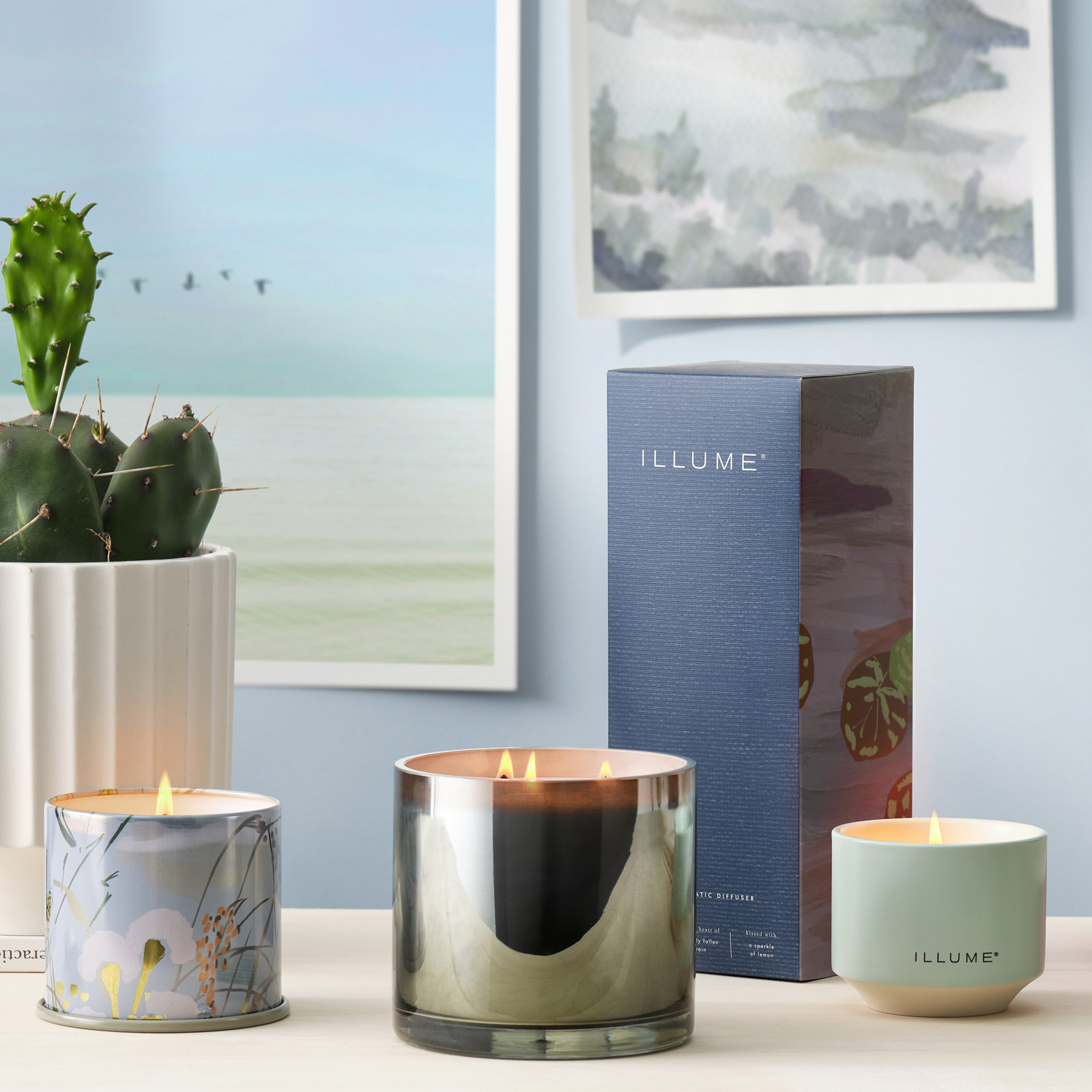 Imane Fresh Sea Salt Scented Jar Candle, Vanity Tin