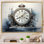 " Clock Timeless Reflections " Mixed Media Print