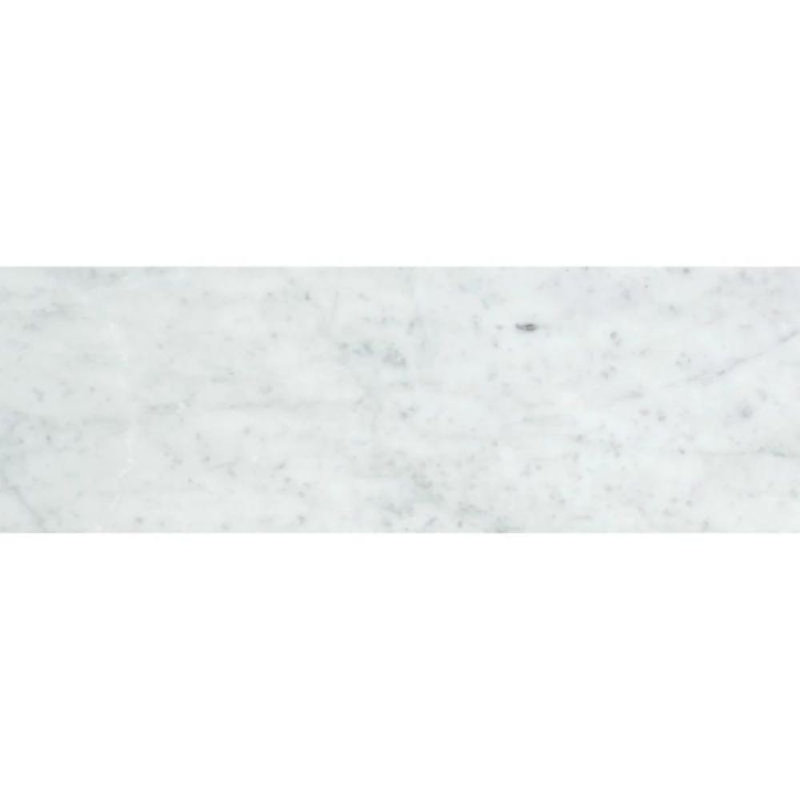 4 in. x 12 in. Stone Tile, Honed White