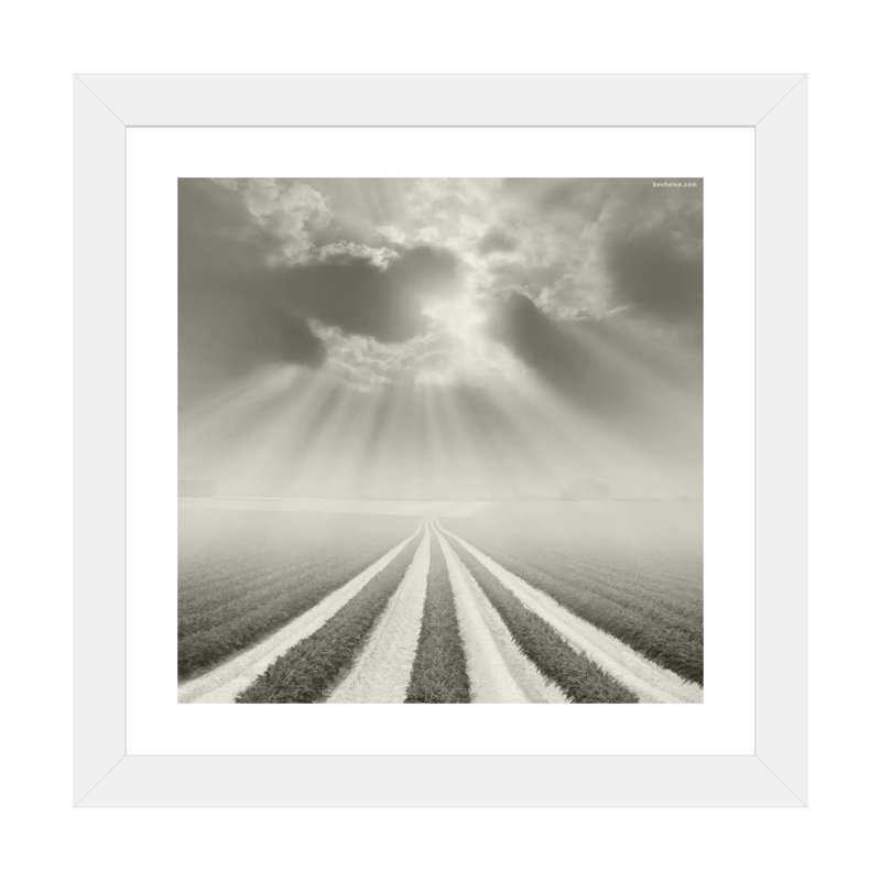 « There is a God Somewhere » par Ben Heine-reproduction de photo, H 24 po x l 24 po x P 1 po, Papier encadré blanc, Blanc