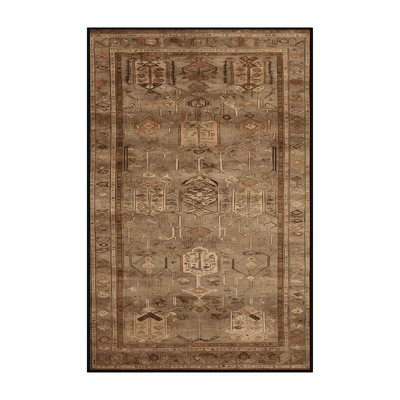 Tapis brun turc lavable à la machine