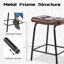 Ensemble de 12 tabourets de comptoir touffetés en similicuir, brun foncé-696850005-696850004