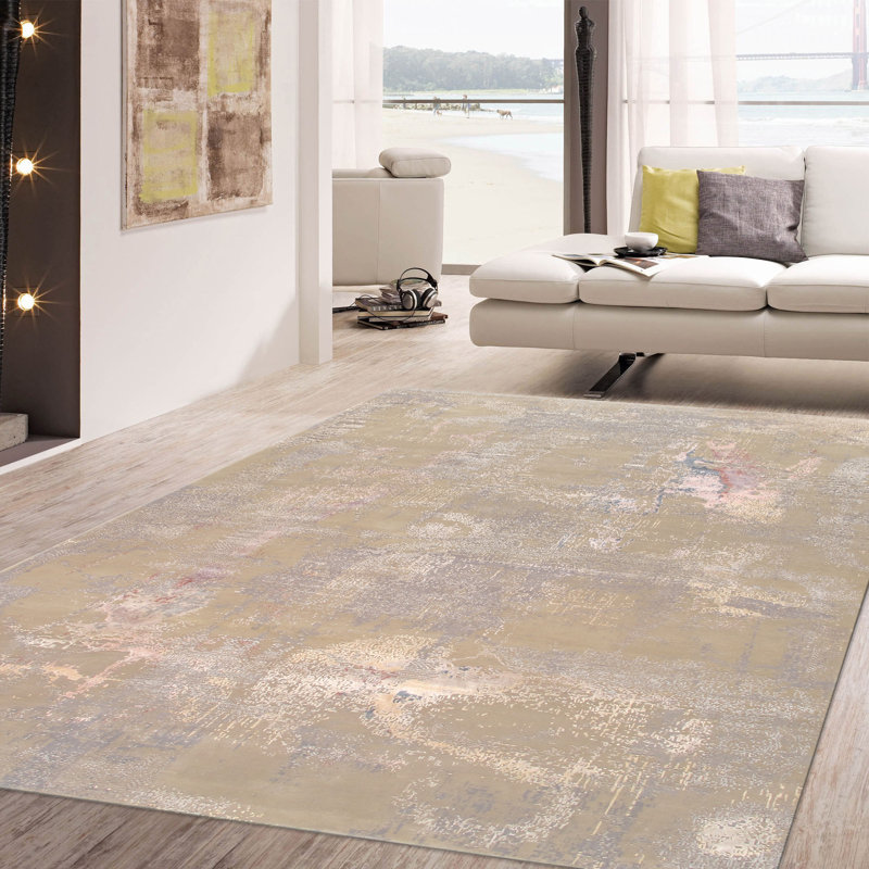 Hand Knotted Abstract Area Rug