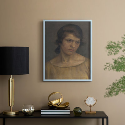 «Vintage Portrait Print CX», reproduction encadrée - bois massif