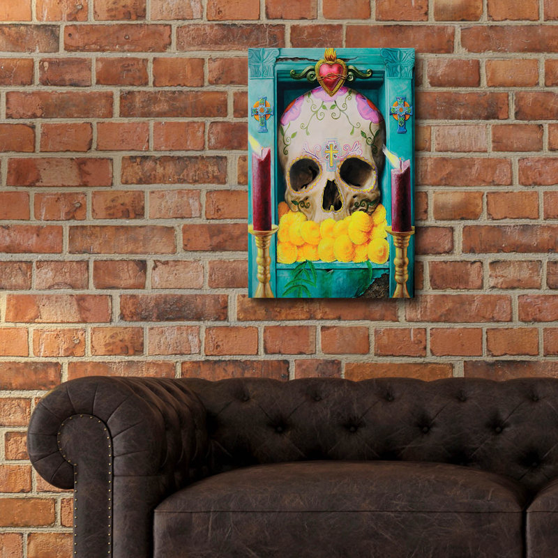 "Calavera" par Robert Valadez, H 24 po x l 16 po x P 0,2 po