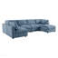 Canapé modulaire de 129 po, canapé-lit 6 places Cloud avec mousse haute densité, ensemble de canapé en chenille en U avec repose-pieds, combinaison libre, canapé-lit convertible pour salon, appartement-1483396247
