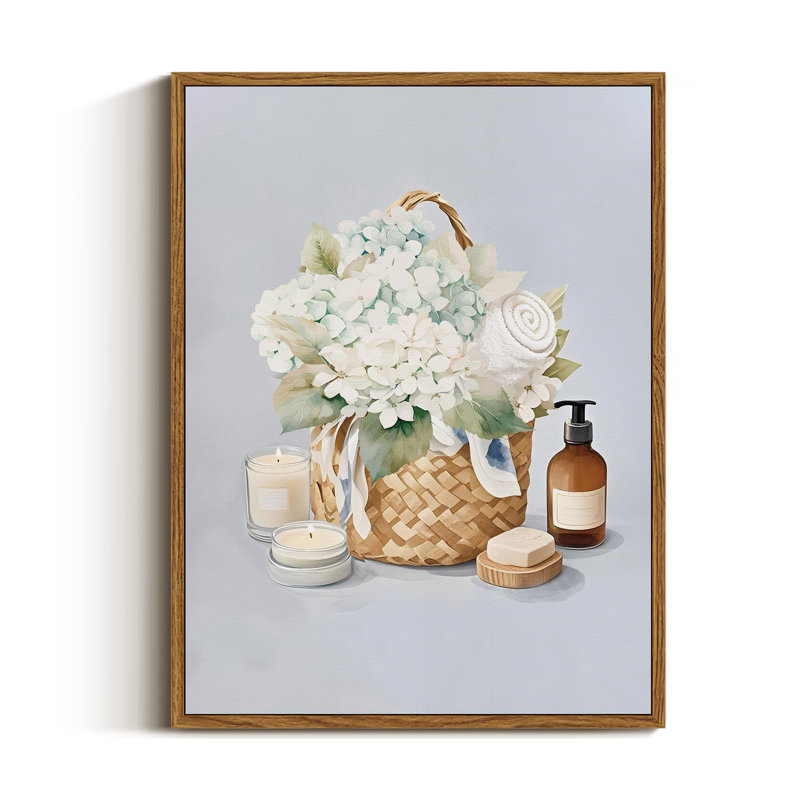 Vintage Hydrangea Floral Framed Wall Art