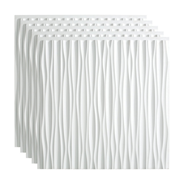 23'' L x 23'' W Embossed Vinyl Glue Up Ceiling Tile