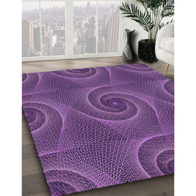 Tapis mauve tissé à la machine