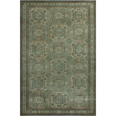 Tapis unique en laine noué à la main 6 pi 5 po x 9 pi 9 po ivoire Maeby