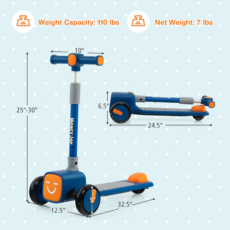 Scooter pour enfants Honeyjoy, Bleu