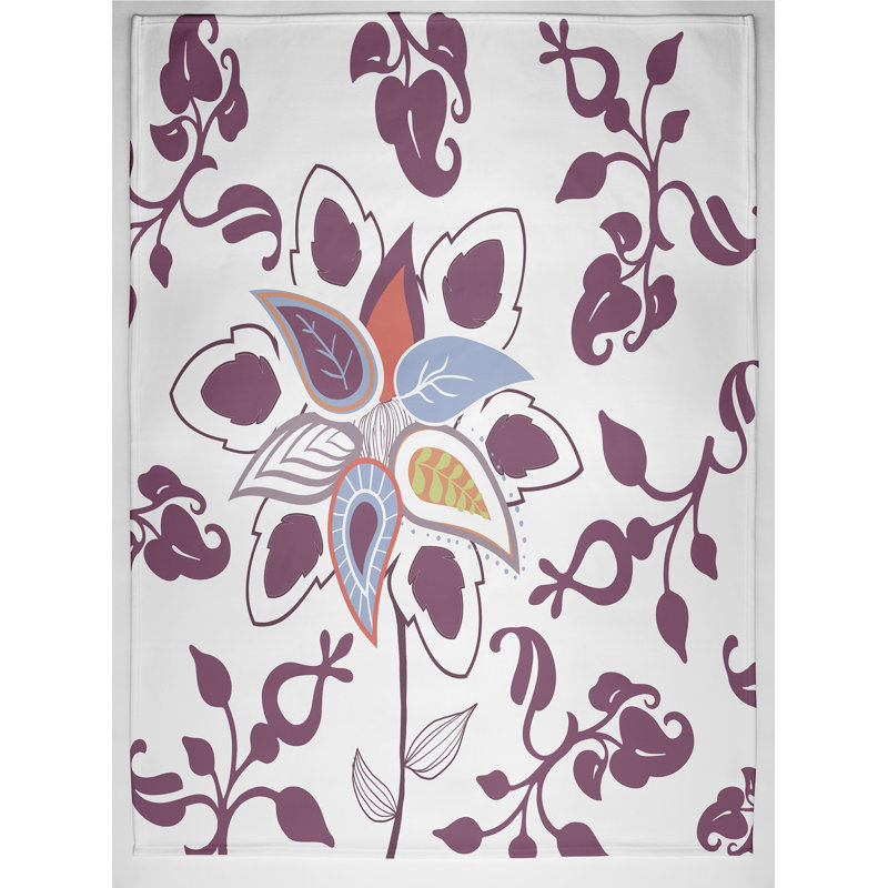 Pridmore Plain Weave / Muslin Throw Blanket, Purple