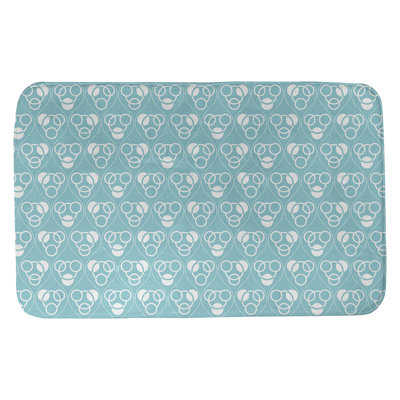 Tapis de bain géométrique rectangulaire antidérapant Circles Waves