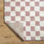 Dusty Pink Modern Shaggy Rug, Chequered Easy to Clean Rug For Living Room, Dining Room, Bedroom, Kitchen-288959619