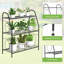 Support à plantes robuste à 3 niveaux pour l'intérieur et l'extérieur, présentoir polyvalent pour plantes, décor, et plus encore