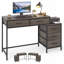 Bureau d'ordinateur à 5 tiroirs, bureau à domicile 51 po avec tiroirs réversibles chêne-131263736