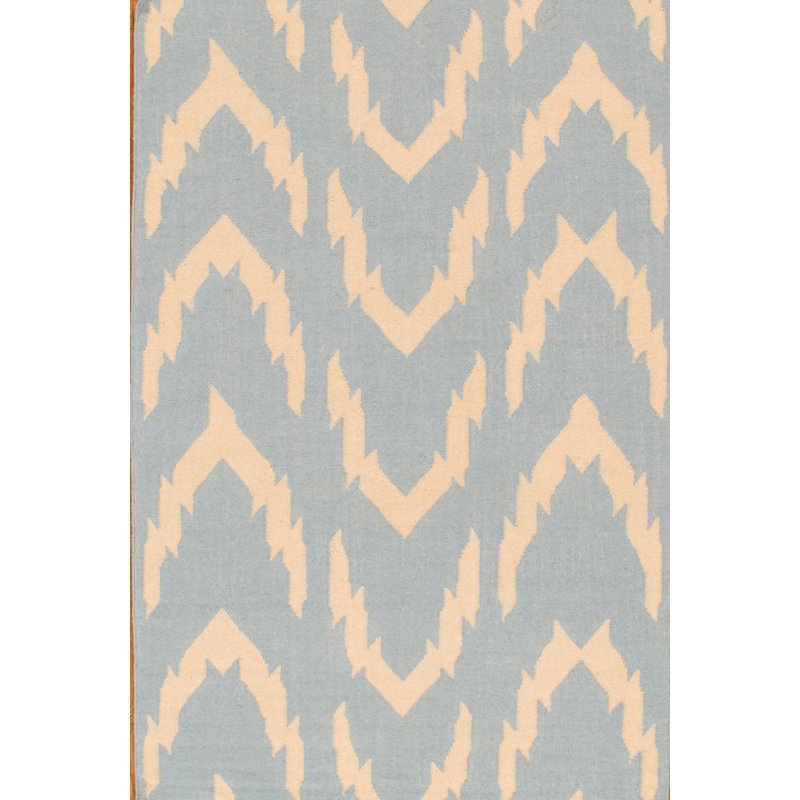 Flatweave Wool Geometric Indoor Rug, Rectangle 5' x 8'