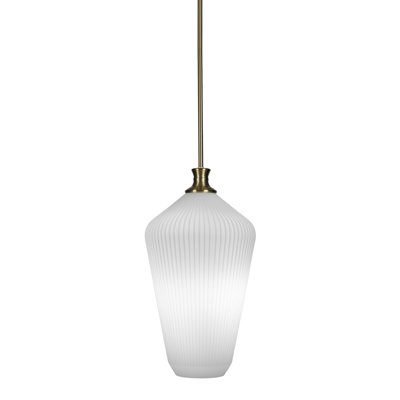Carina Stem Hung Pendant With 11" Glass