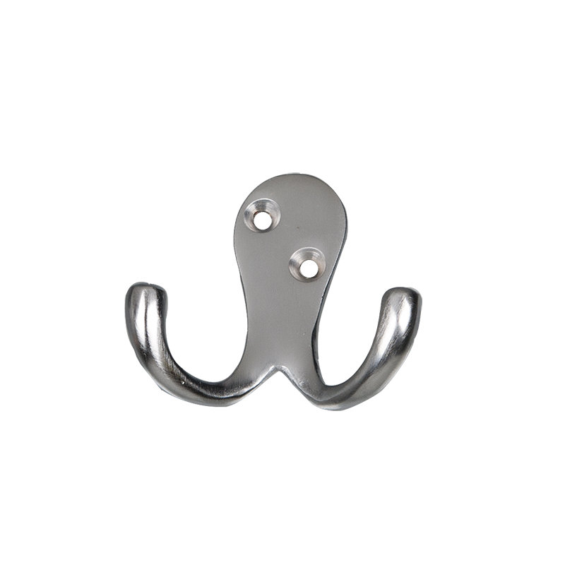 Aralia Brass Wall Wall Hook, Satin Chrome