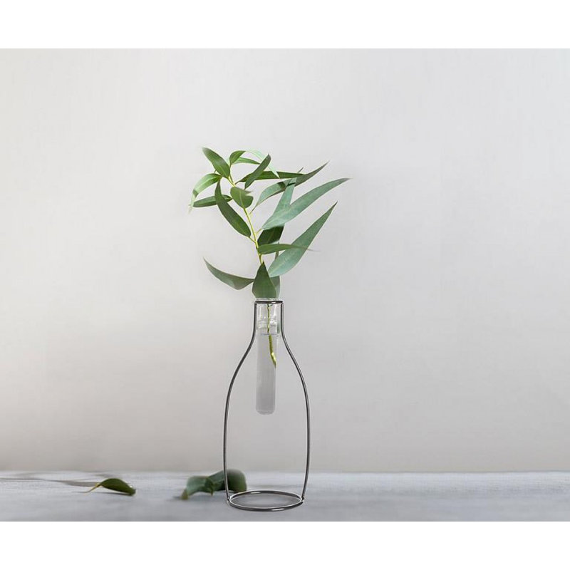 Bottle Shape Frame With Test Tube Vase