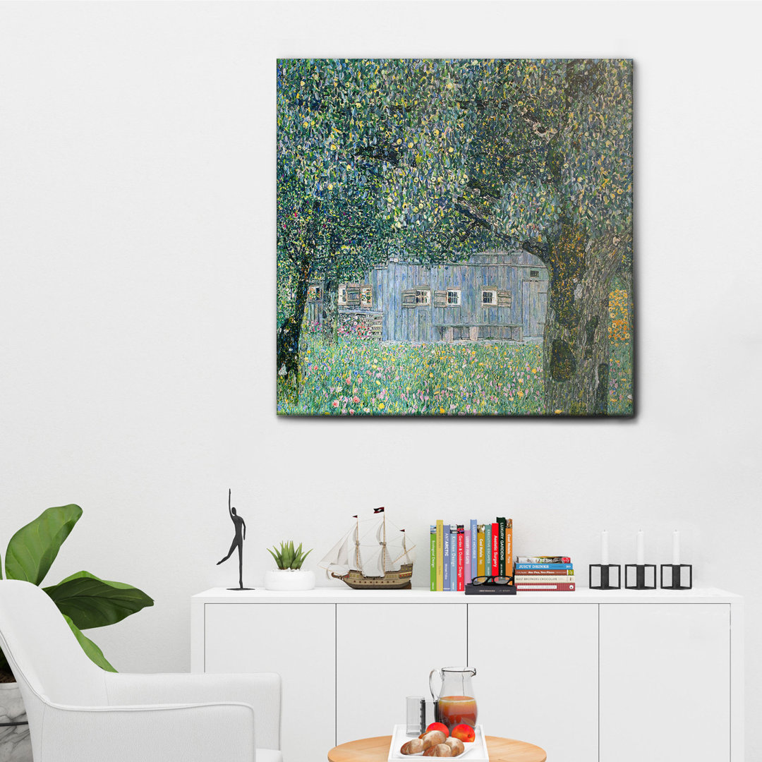 Leinwandbild Farmhouse in Upper Austria von Gustav Klimt