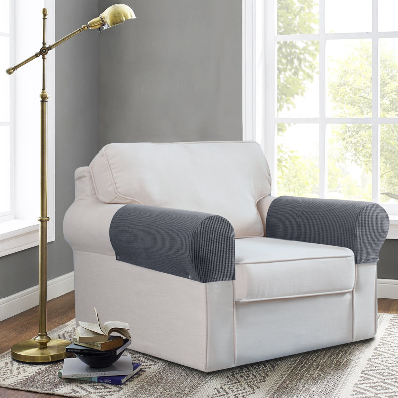 Box Cushion Sofa Slipcover, Grey