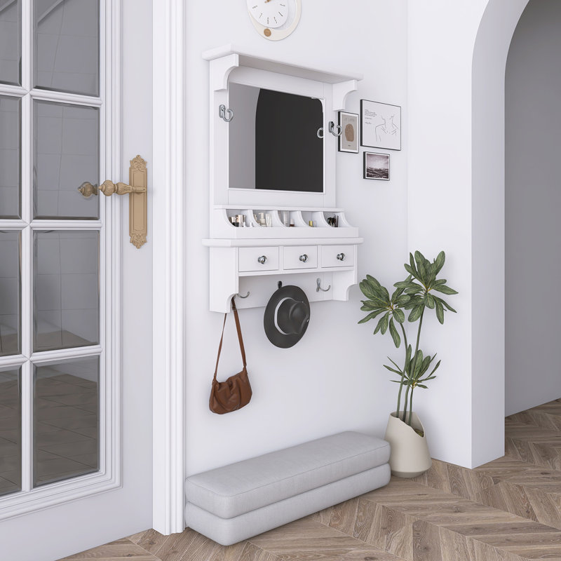 FLOATING MAKEUP VANITY WITH BIG MIRROR
