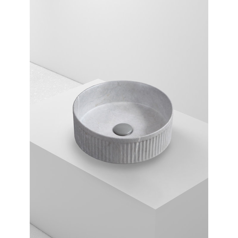 Ivy Bronx Creosha 375mm L x 375mm W Ceramic Circular Sink, Grey