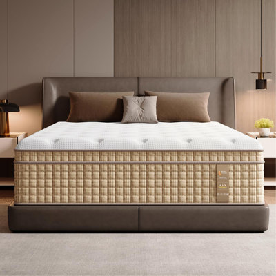 12 Inch Full Hybrid Mattress with Independently Encased Springs & Gel Memory Foam, Medium-Firm, Fiberglass-Free, CertiPUR-US Certified, Mattress in a Box