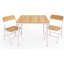 Ensemble de table et de chaises pliantes en bois pour tout-petits 3 pièces Journey, naturel / blanc
