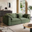Coussin modulaire en coton et lin vert-300767150